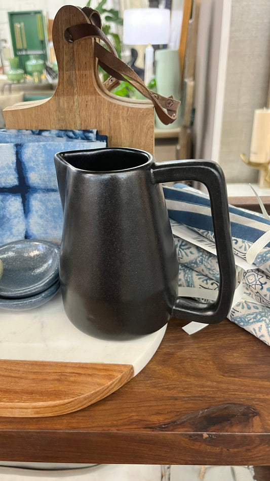 Minimal Black Pottery Kettle