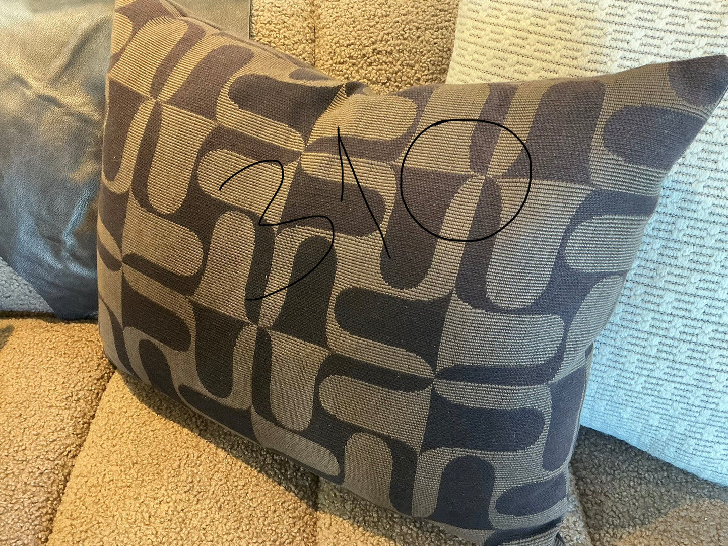 Brown graphic pillow