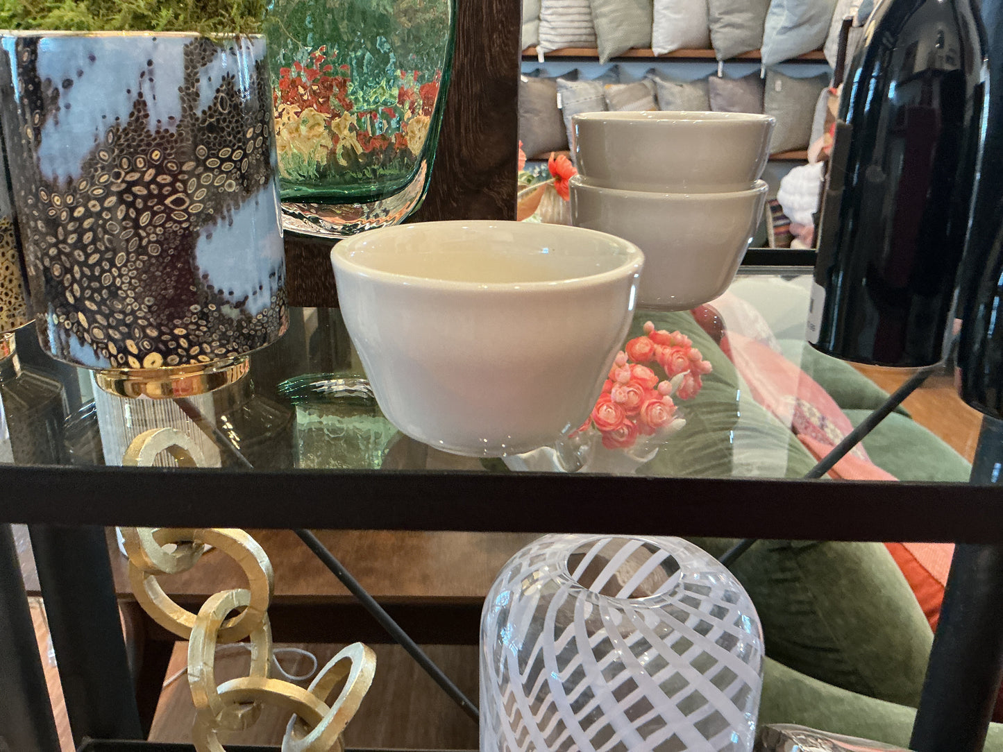 Small White Glass Bowl