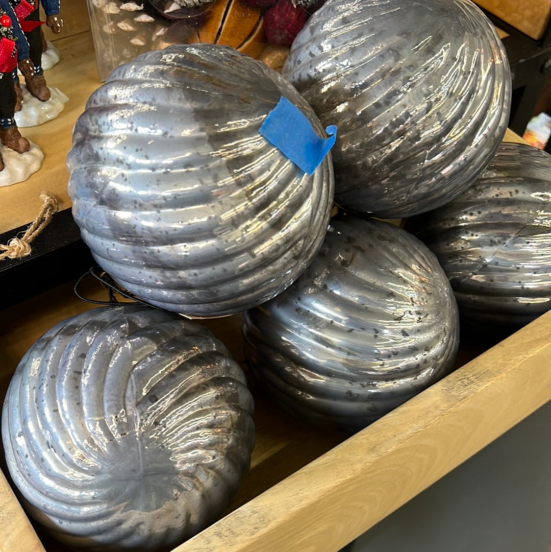 Blue glass ornaments