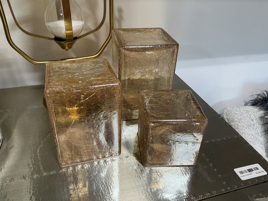 Set of 3 cube table lights
