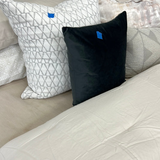 Black velvet pillow