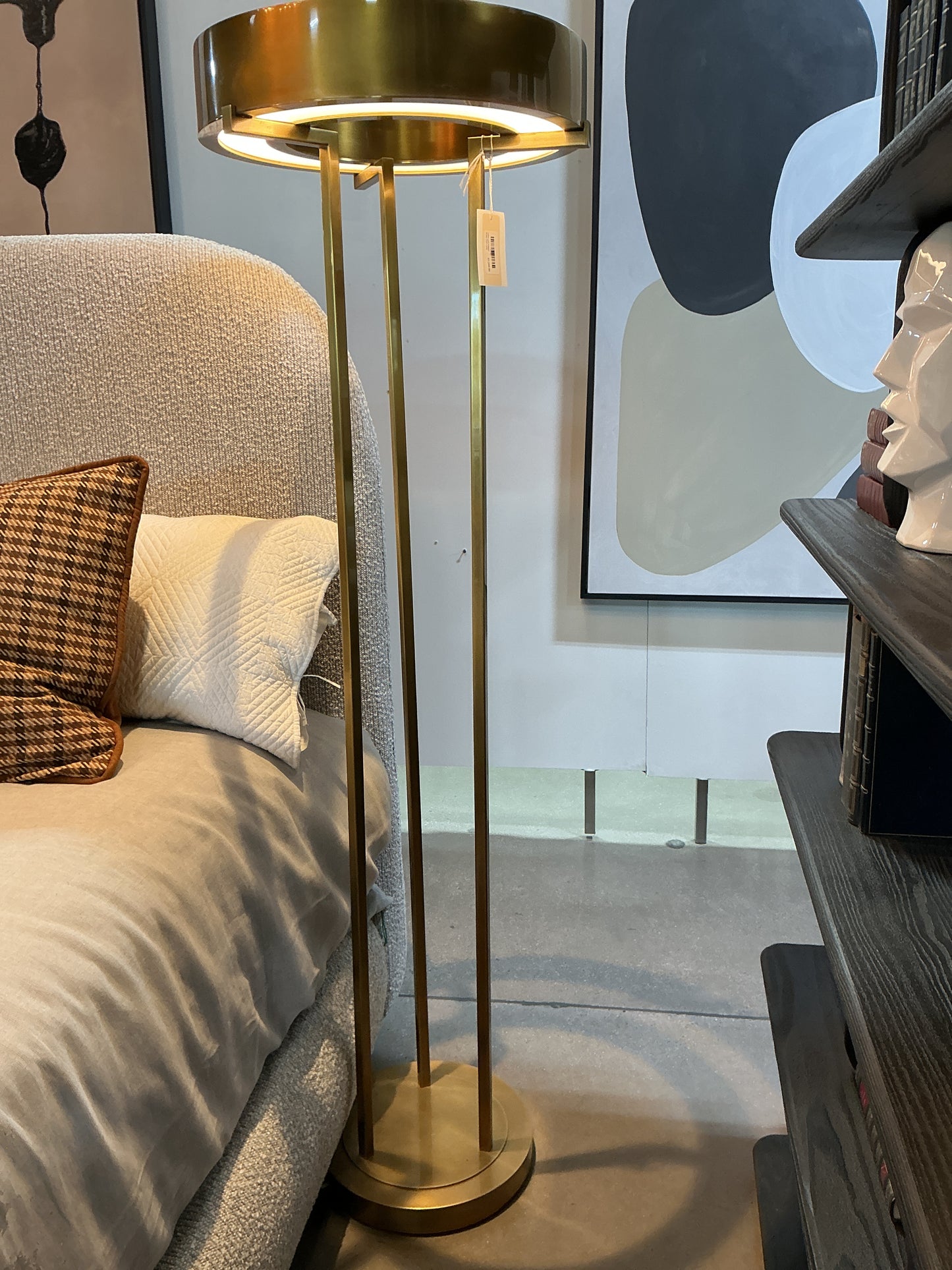 Uptown Led Antique Brass floor lamp