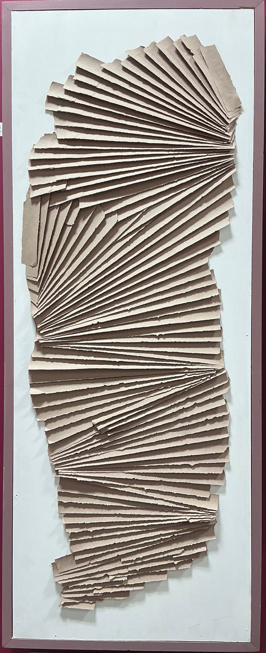 Layered in pink textured wall art