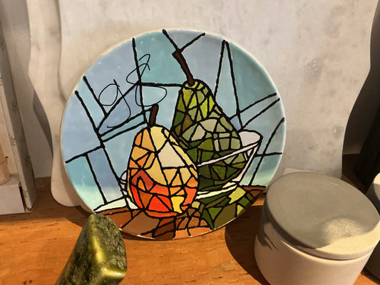 Stained glass style decoration plate