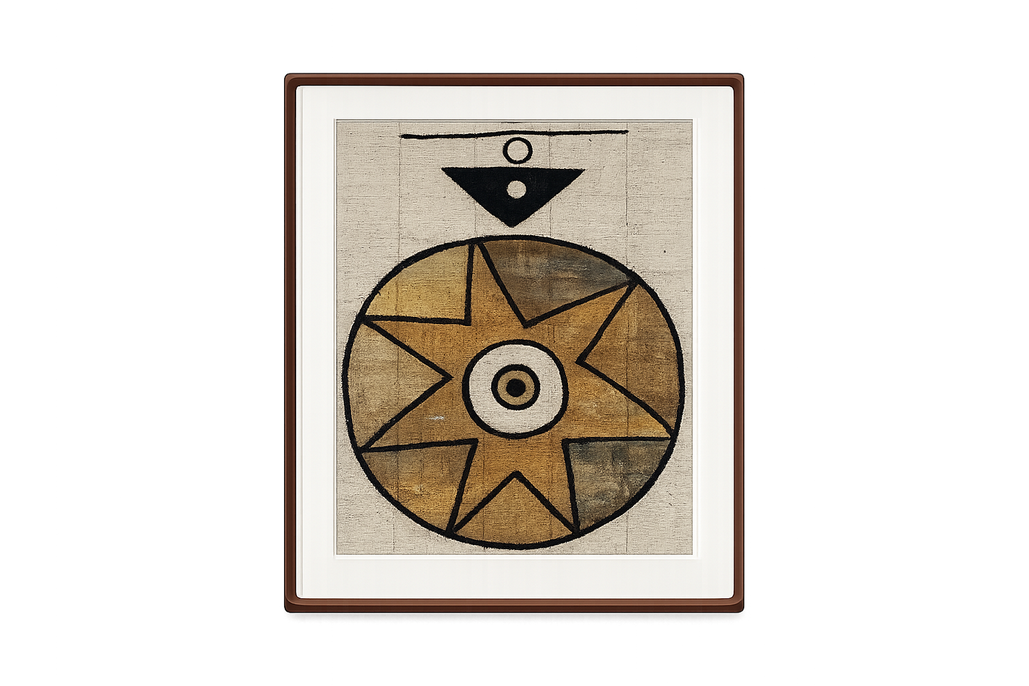 22.5” x 28.8” canvas fabric tribal pattern painting