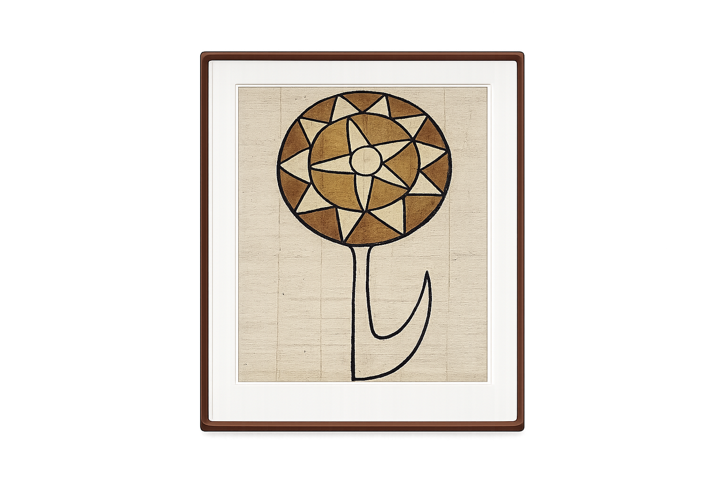 22.5” x 28.8” canvas fabric tribal pattern painting