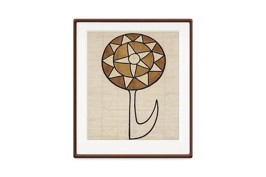 22.5” x 28.8” canvas fabric tribal pattern painting