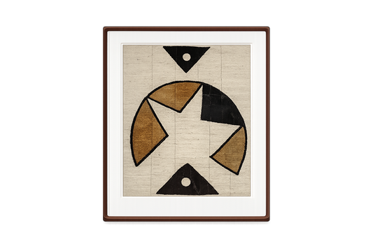 22.5” x 28.8” canvas fabric tribal pattern painting