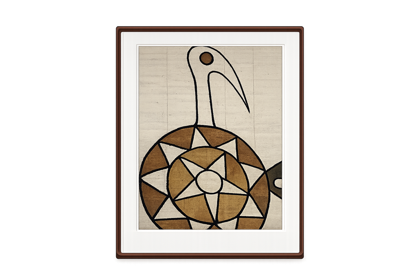 22.5” x 28.8” canvas fabric tribal pattern painting