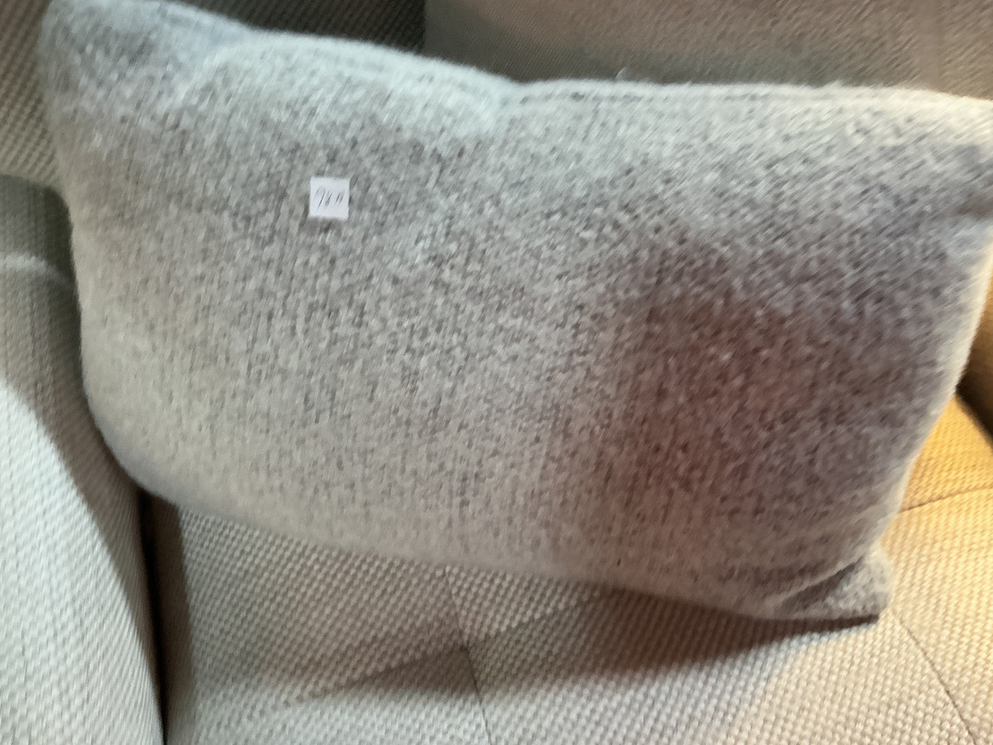 Grey teddy bear pillow cover