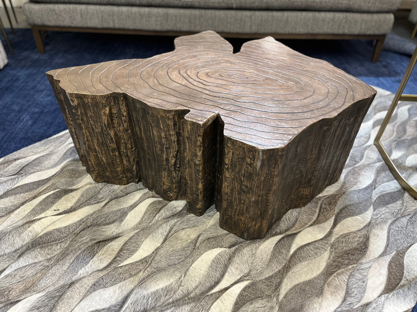 Metal Tree Trunk Coffee Table