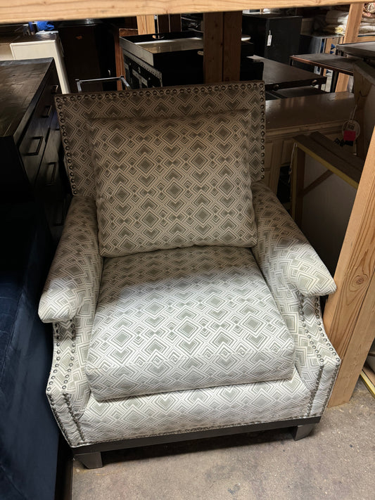 White Diamond Gray Side Chair