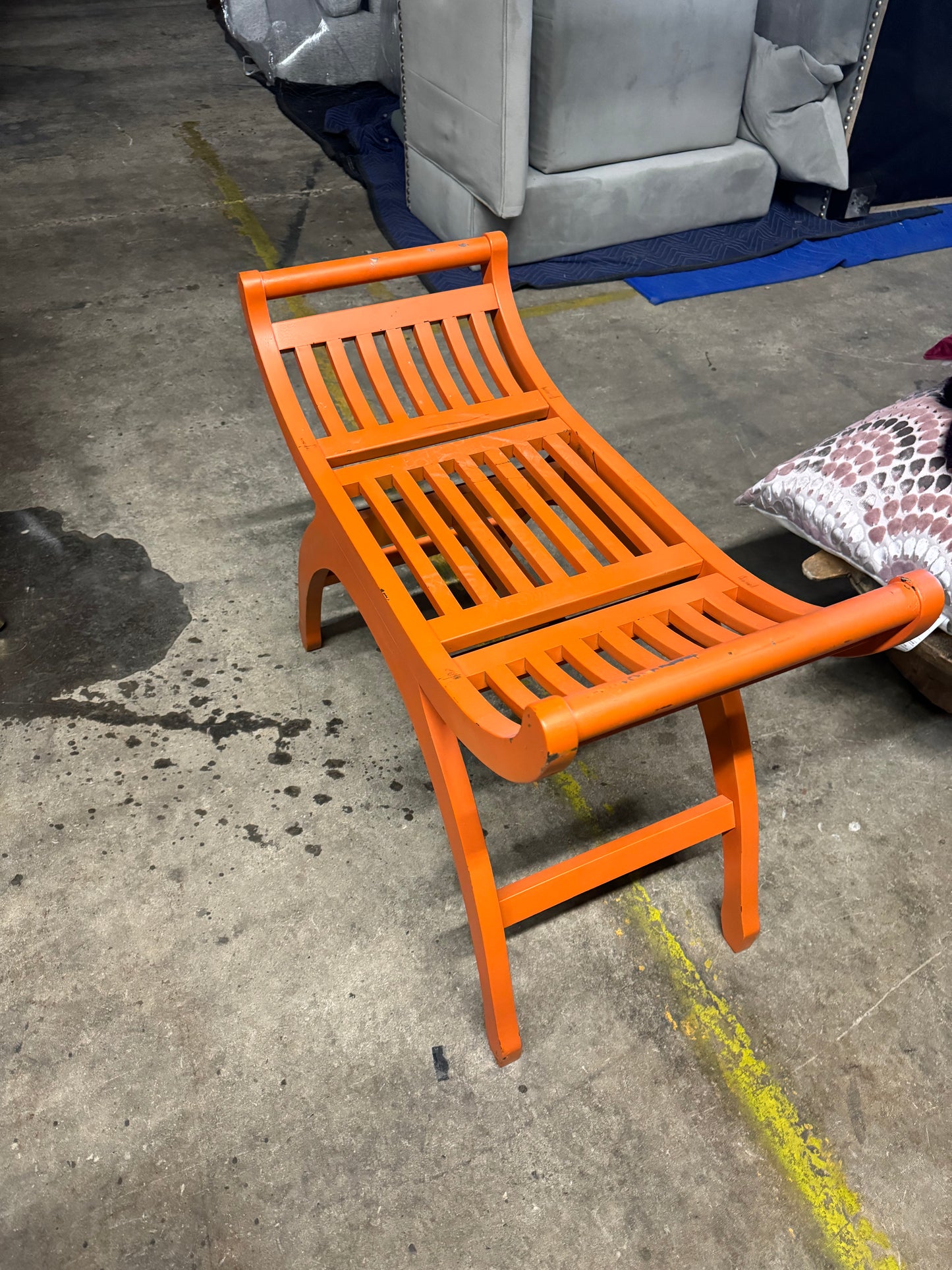 Single Orange Bench