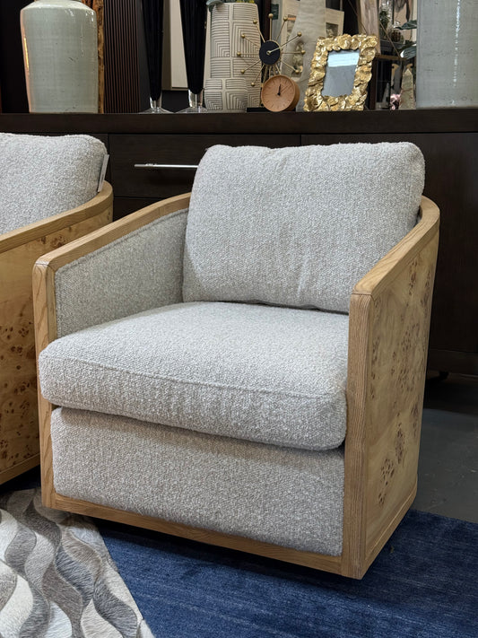 Rattan Swivel Barrel Chair