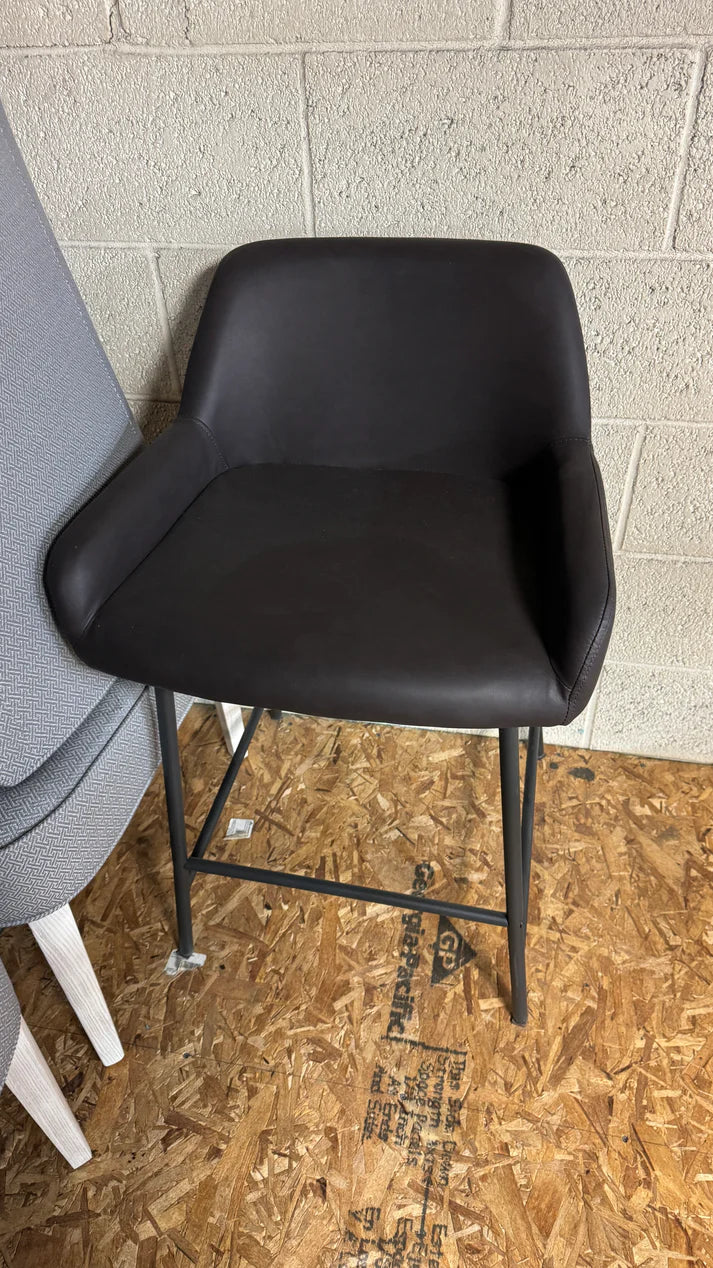 Dark Hash Brown Bar Stool