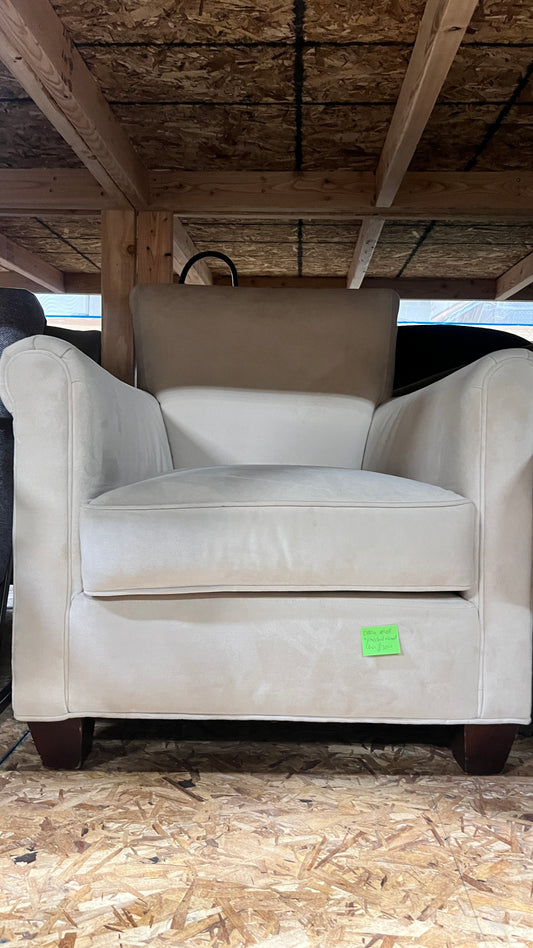 Cream Velvet Upholstered Side Chair