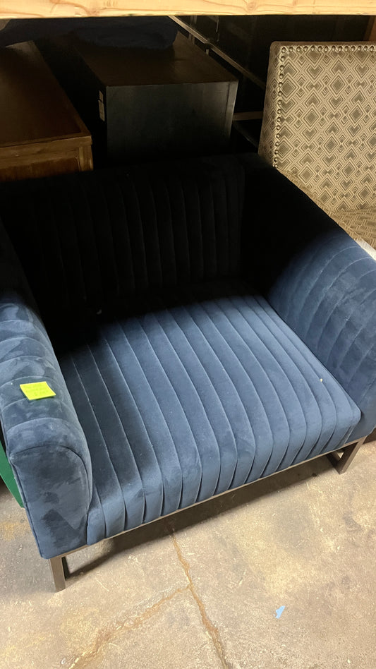 Blue Velvet Occasional Chair