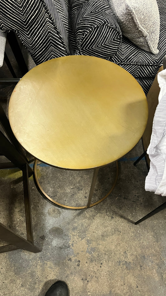 Gold Circle Side Table