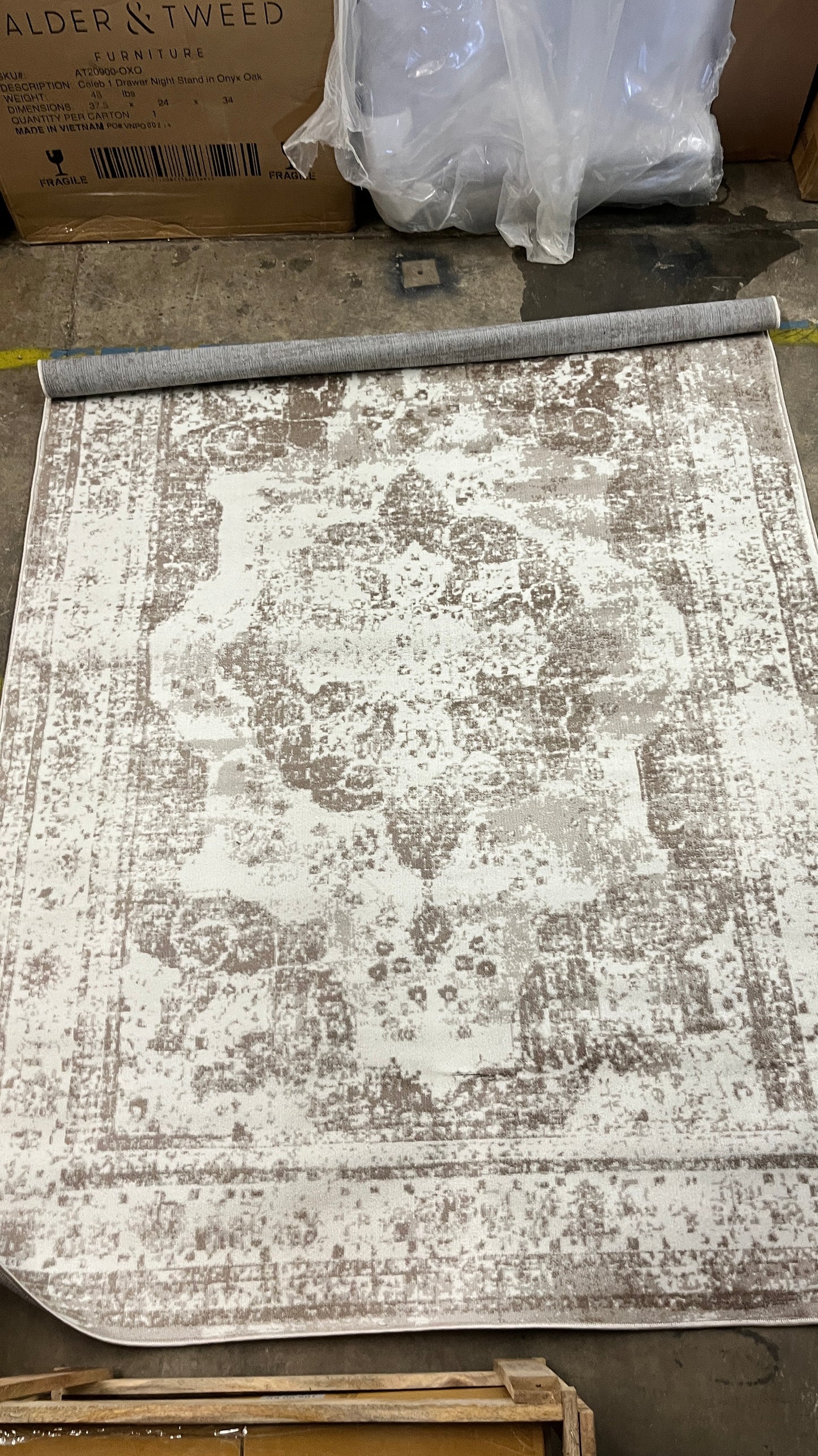 Unique Loom 6' x 9' Sofia Collection Beige Rug