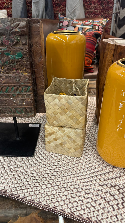 Rattan Woven Gift Box Ornaments
