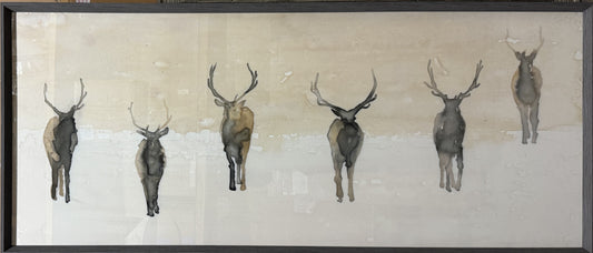 Elks Riding Framed Art