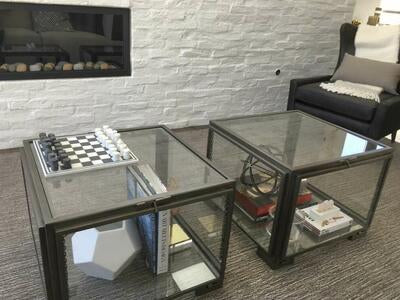 Square Glass End Table