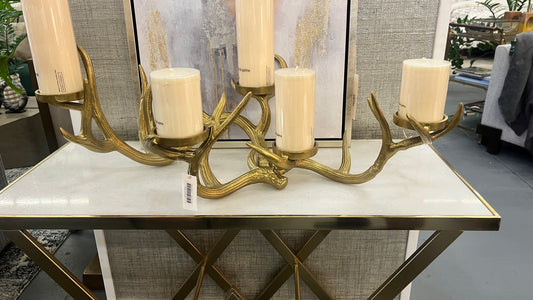 Big Gold Metal Antler Candle Holders (candles not included)