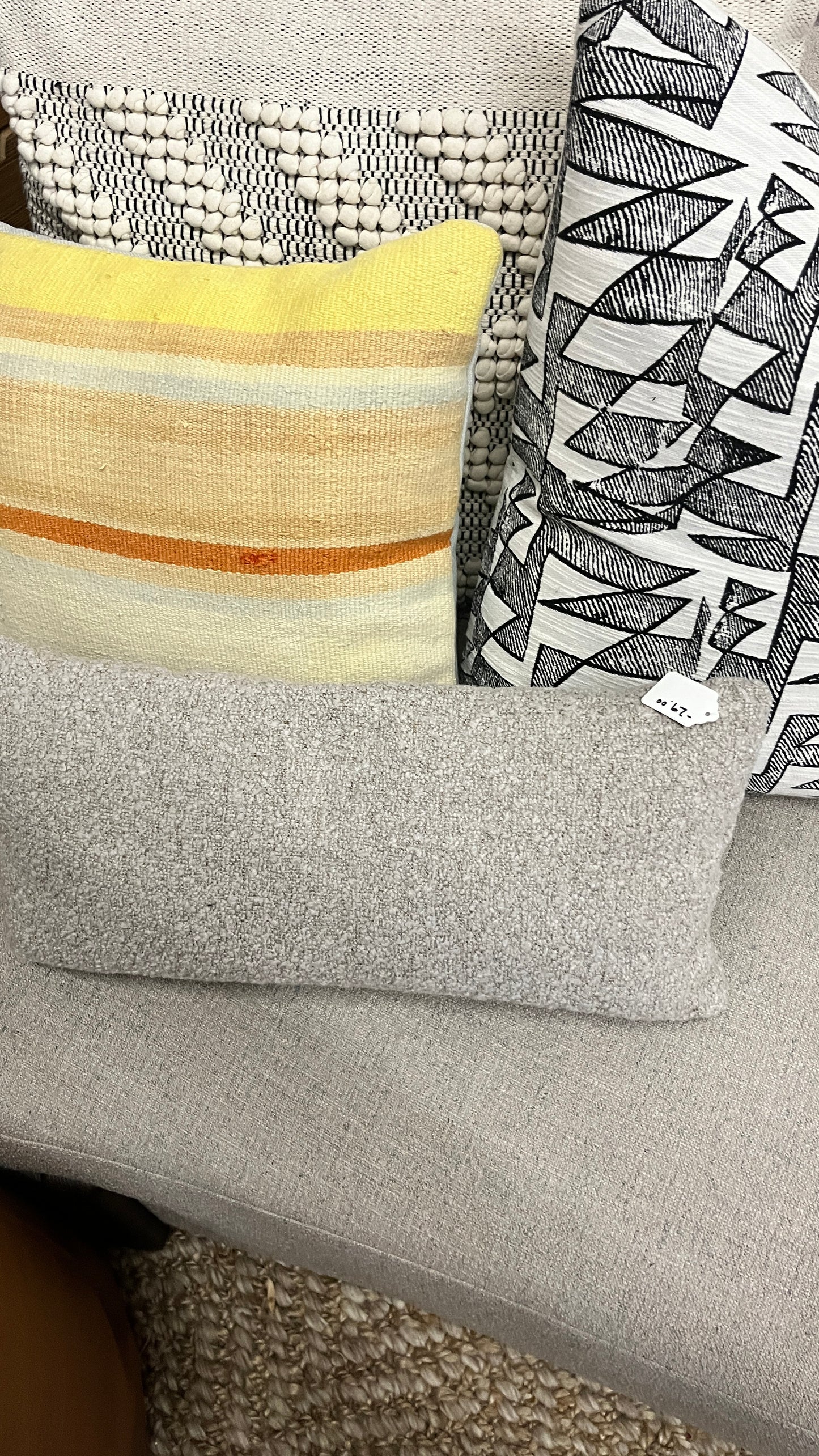 Long Grey Pillow