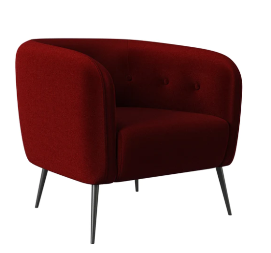 Ruby Red Velvet Side Chair