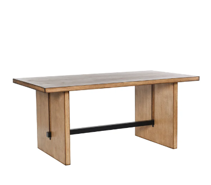DANN FOLEY LIFESTYLE | Dining Table Made of Mango Wood Veneer in a Light Tobacco Brown Finish
