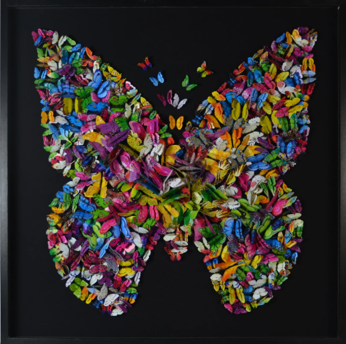 PAPILLON FRAMED ART | Paper Butterfly Art | 2.5 inch Black Shadowbox Frame PAPILLON FRAMED ART | Paper Butterfly Art | 2.5 inch Black Shadowbox Frame