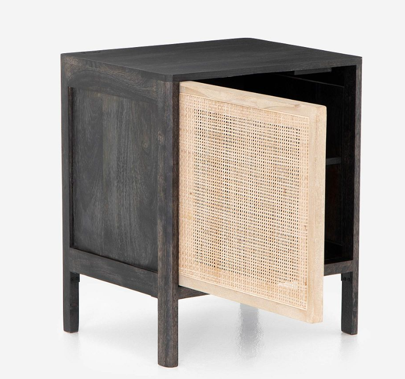 Cane Cabinet Nightstand