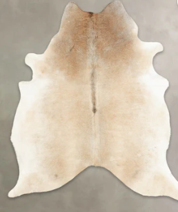 Natural Brazilian Cowhide 7'1 x 8'0 Ivory, Taupe & Beige 7' x 8'