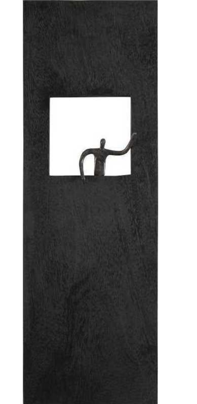 Rectangular Black Metal Wall Art Wood