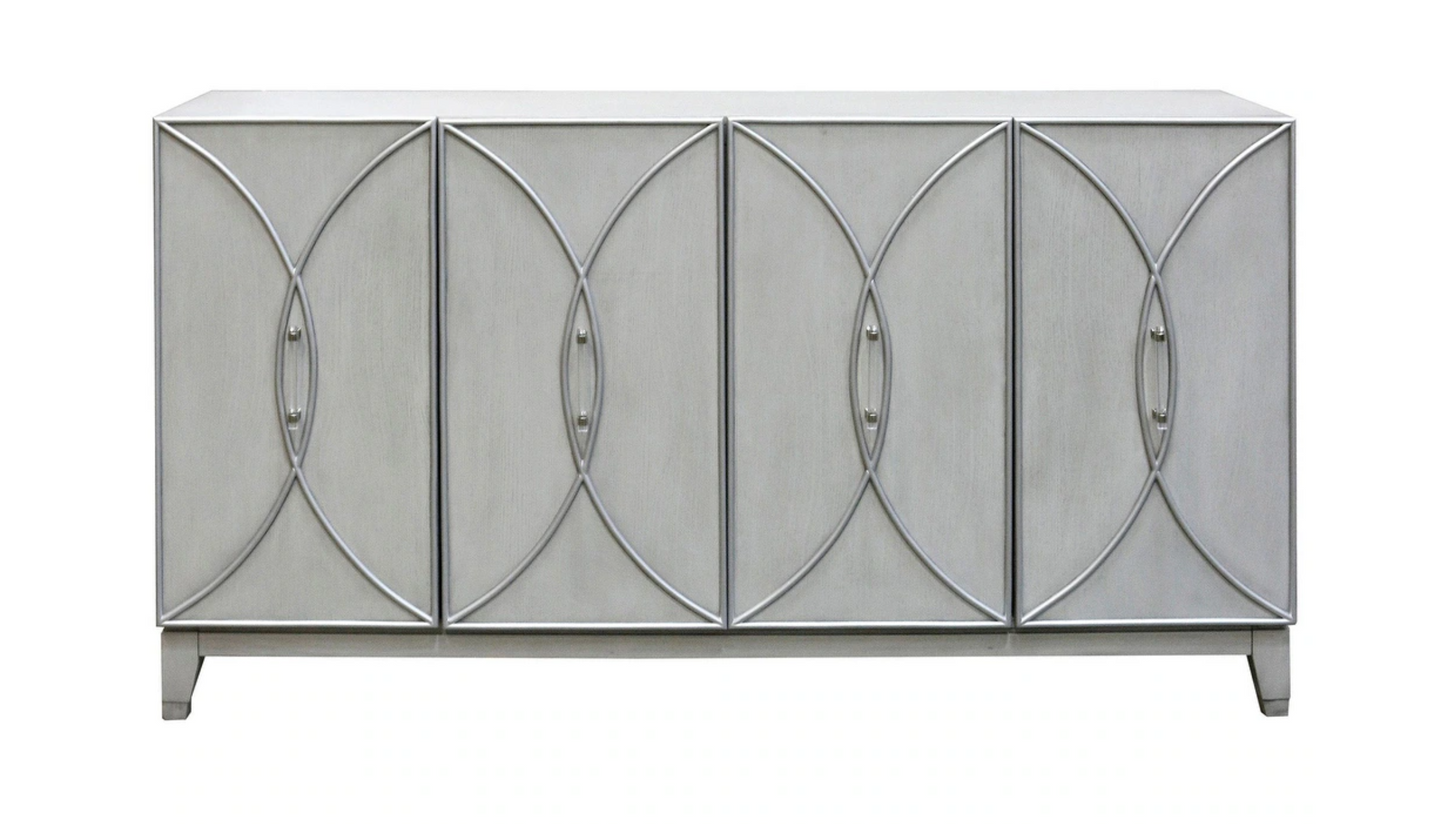 Ash Grey Sideboard with Acrylic Pulls