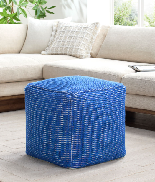 Chunky Grid Pouf