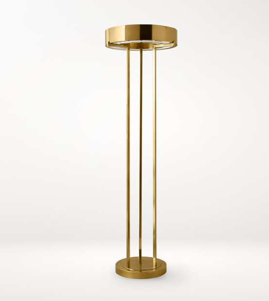 Upton LED Antique Brass Floor Lamp