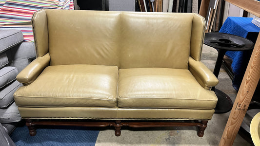 Vintage Hickory Cognac Leather Sofa