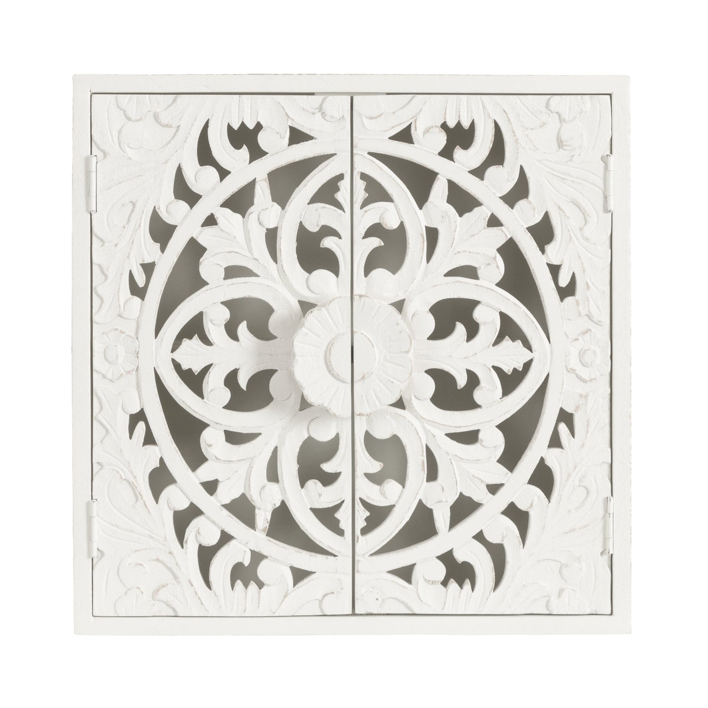 Saanvi Carved Wood Wall Cabinet