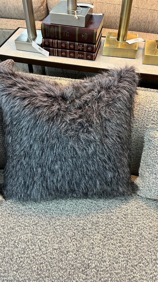 Black Fluffy Pillow