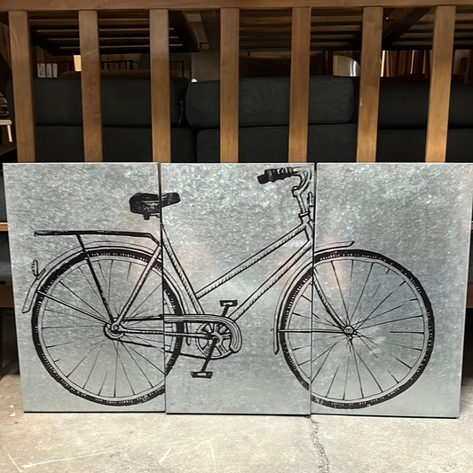 Metal bike art (3 pieces)