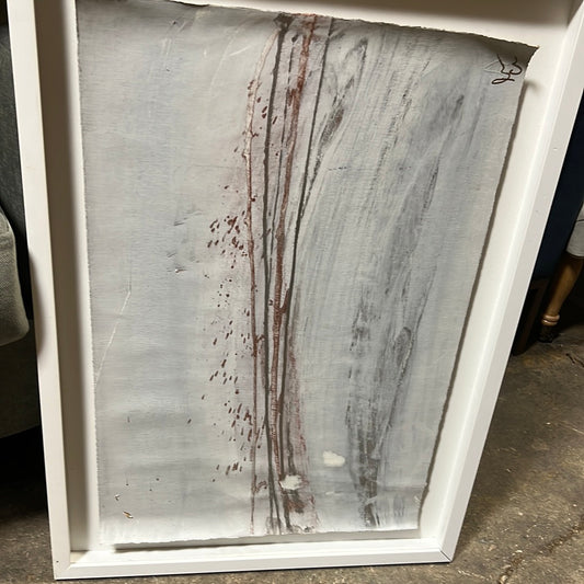 Abstract print in white frame