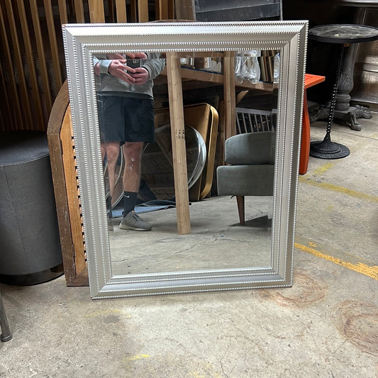 Silver rectangle mirror