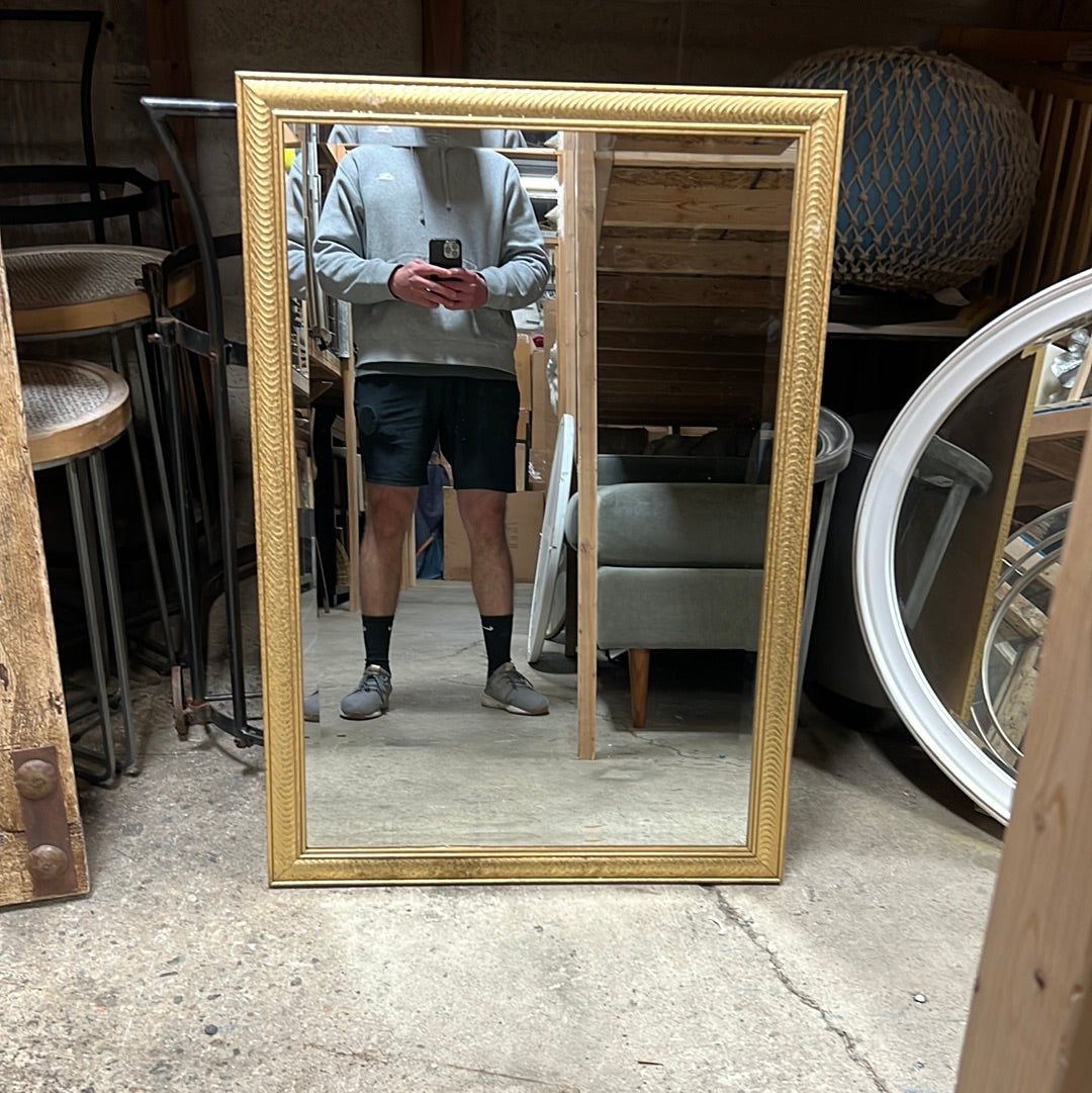 Gold rectangle mirror