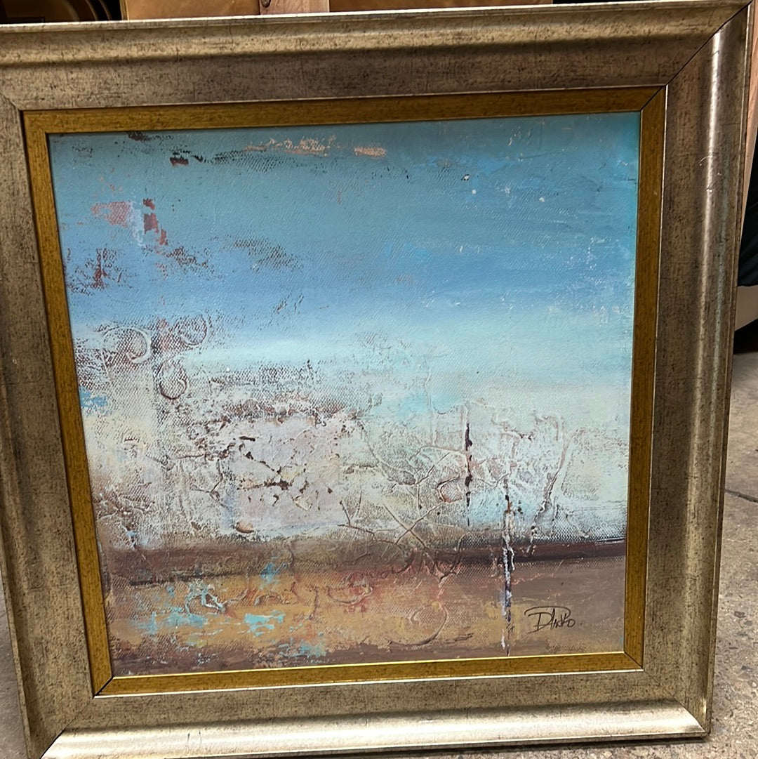 Antique Fran abstract landscape art