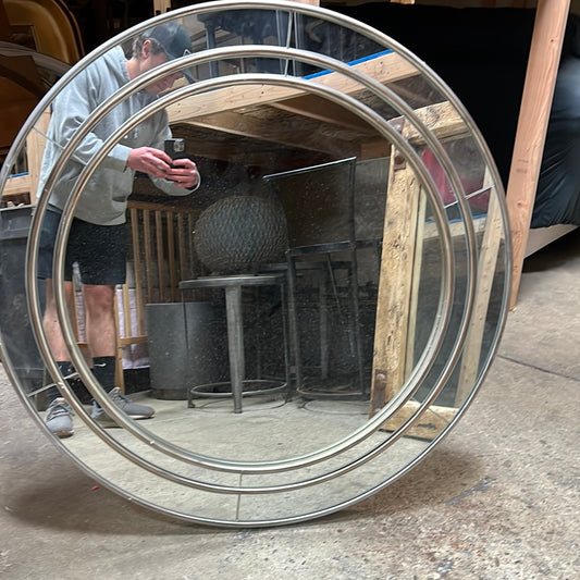 Chrome circle mirror