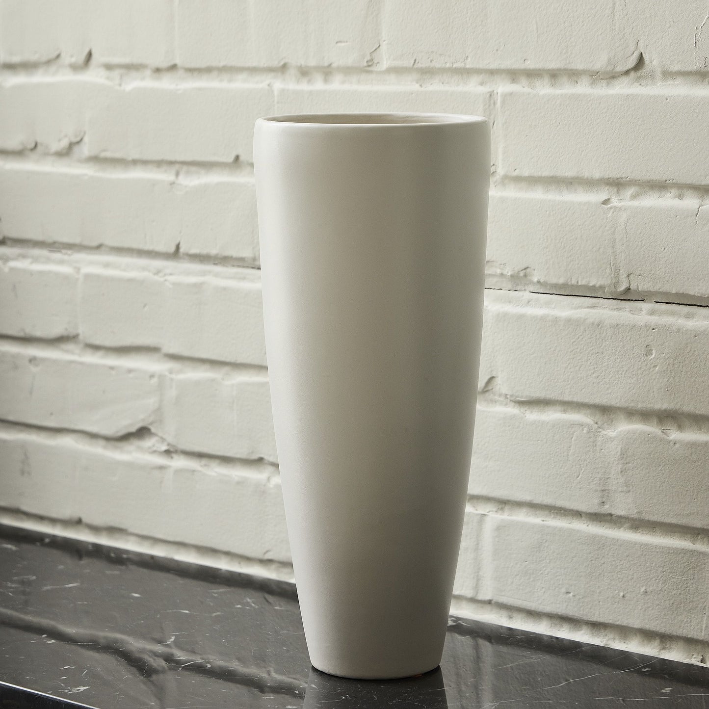 Pure White Matte Ceramic Vase