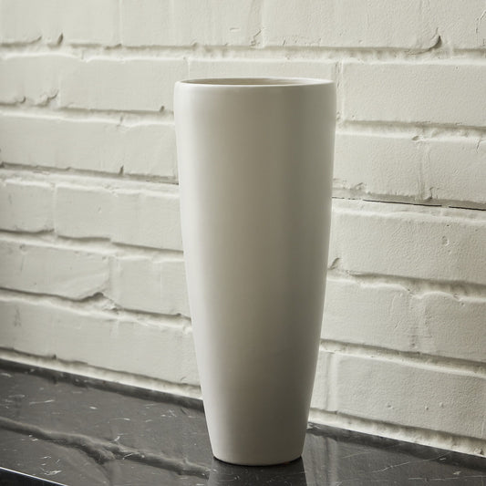 Pure White Matte Ceramic Vase