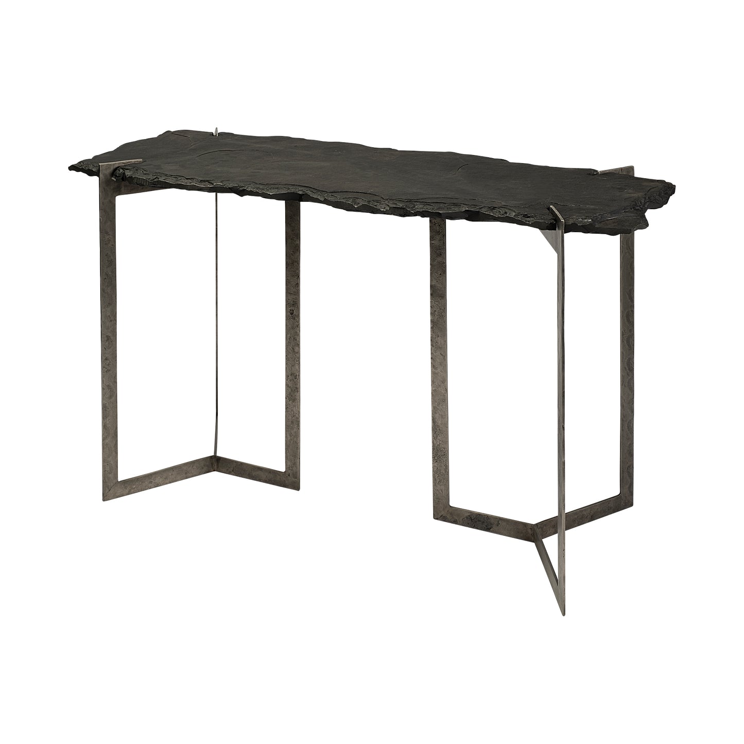 Shale III 50"x20" Live-Edge Slate Console Table